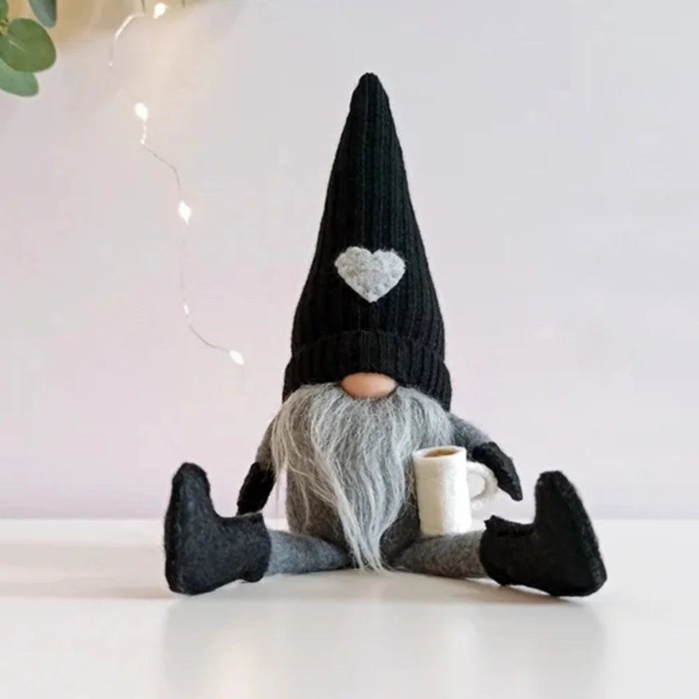 Coffee Gnome Dolls Plush Knitted Love Faceless Doll Christmas Farmhouse Kitchen Coffee Bar Decorations