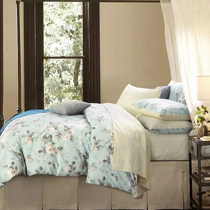 US Size Print Egyptian Cotton Bed Sheets Set, 100% Egyptian Cotton, North American country style,  Customize Size 11  To 20