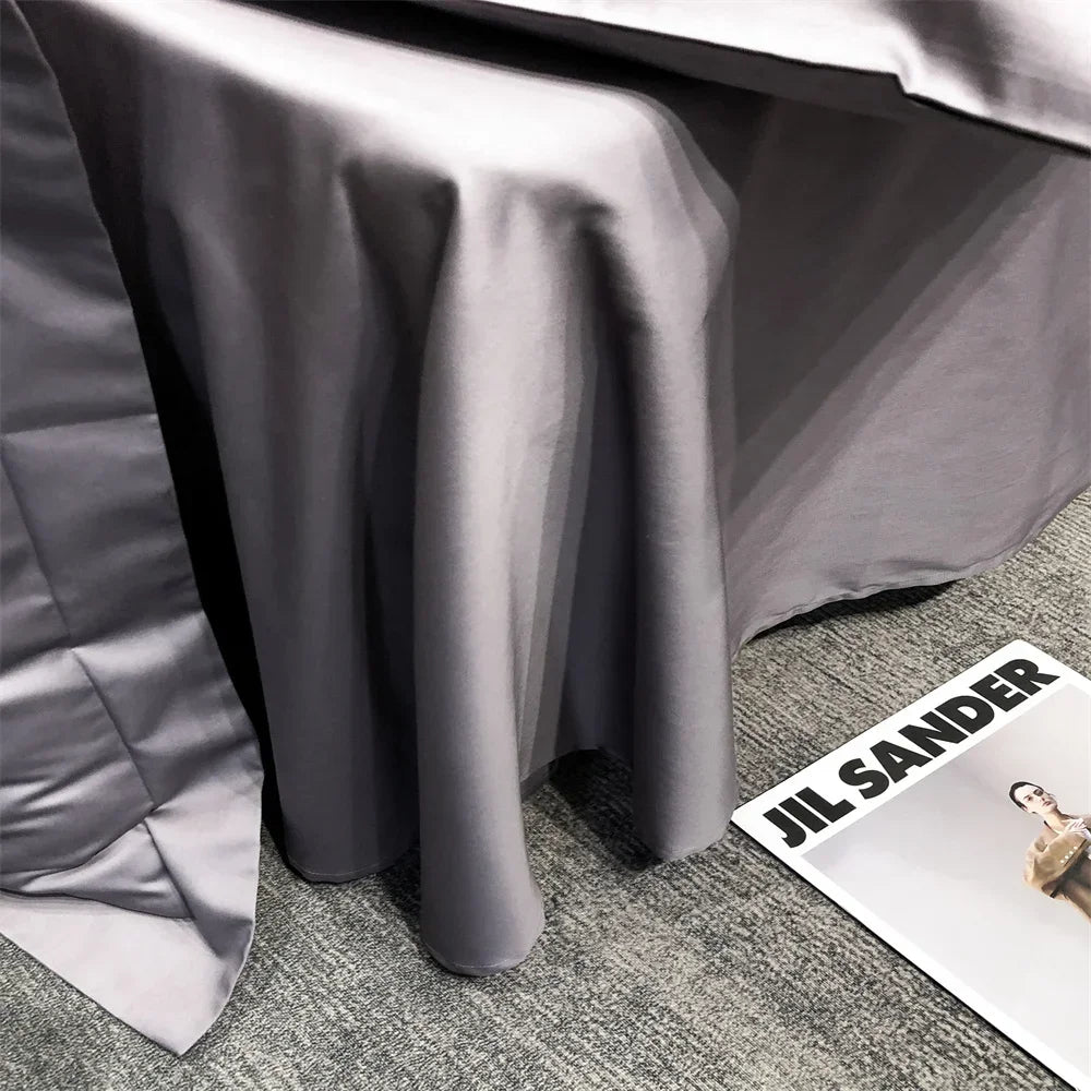 Svetanya Pure Egyptian Cotton Bedding Sets Bed Linens Solid Color Sheet Pillowcase Duvet Cover Queen King Underwear