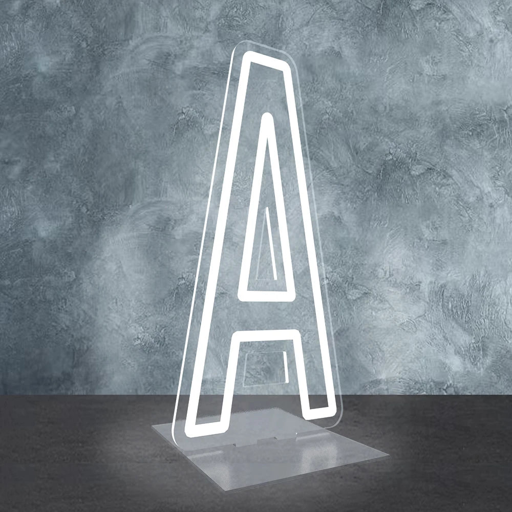 76cm Large Light up Letter Sign 26 Alphabet Stand up Lighting for Wedding Birthday Party Home Bar Decor