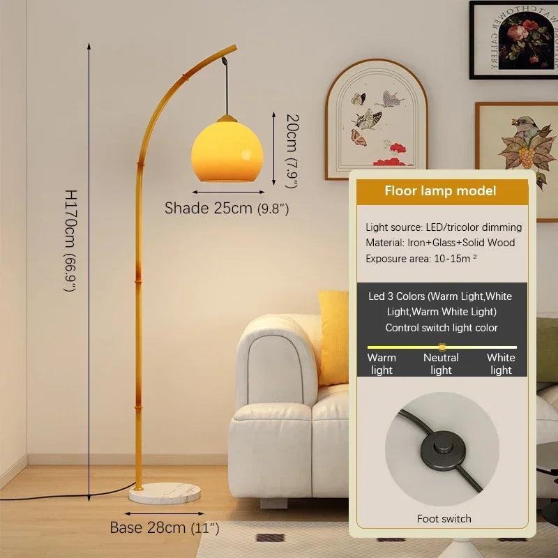 OUTELA Nordic Floor Lamp Modern Family Iiving Room Bedroom Homestay Creativity  LED  Decorative Standing Light