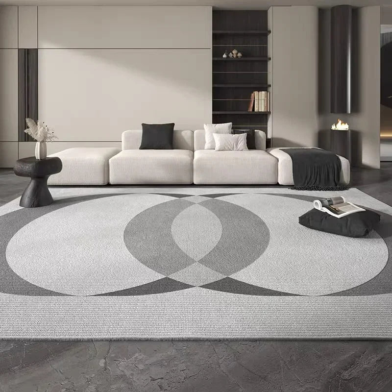 VIKAMA High-End Living Room And Bedroom Large Area Warmth Carpet, Gray Simple Floor Mat, Easy To Clean Home Decoration