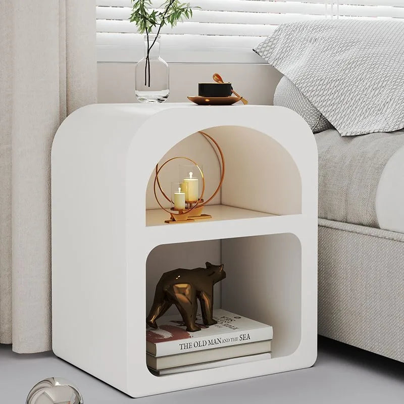 Nordic ins bedside table white decorative small side cabinet modern bedroom cave storage cabinet mini small cabinet
