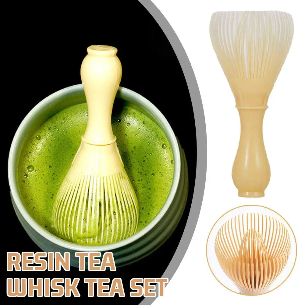 Traditional Matcha Whisk Reusable Resin Matcha Whisk Chasen Dishwasher Safe Matcha Stirrer Matcha Green Tea Powder Preparation