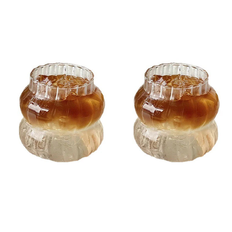 Clear Glass Heat-Resistant Tumbler – Ins Style (1 / 2 Pack)