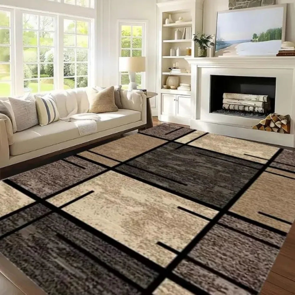 VIKAMA Modern Floor Mat Non-Slip Rug Suitable for Living Room, Bedroom, Office Comfortable Rug Printed Mat Kitchen Mat
