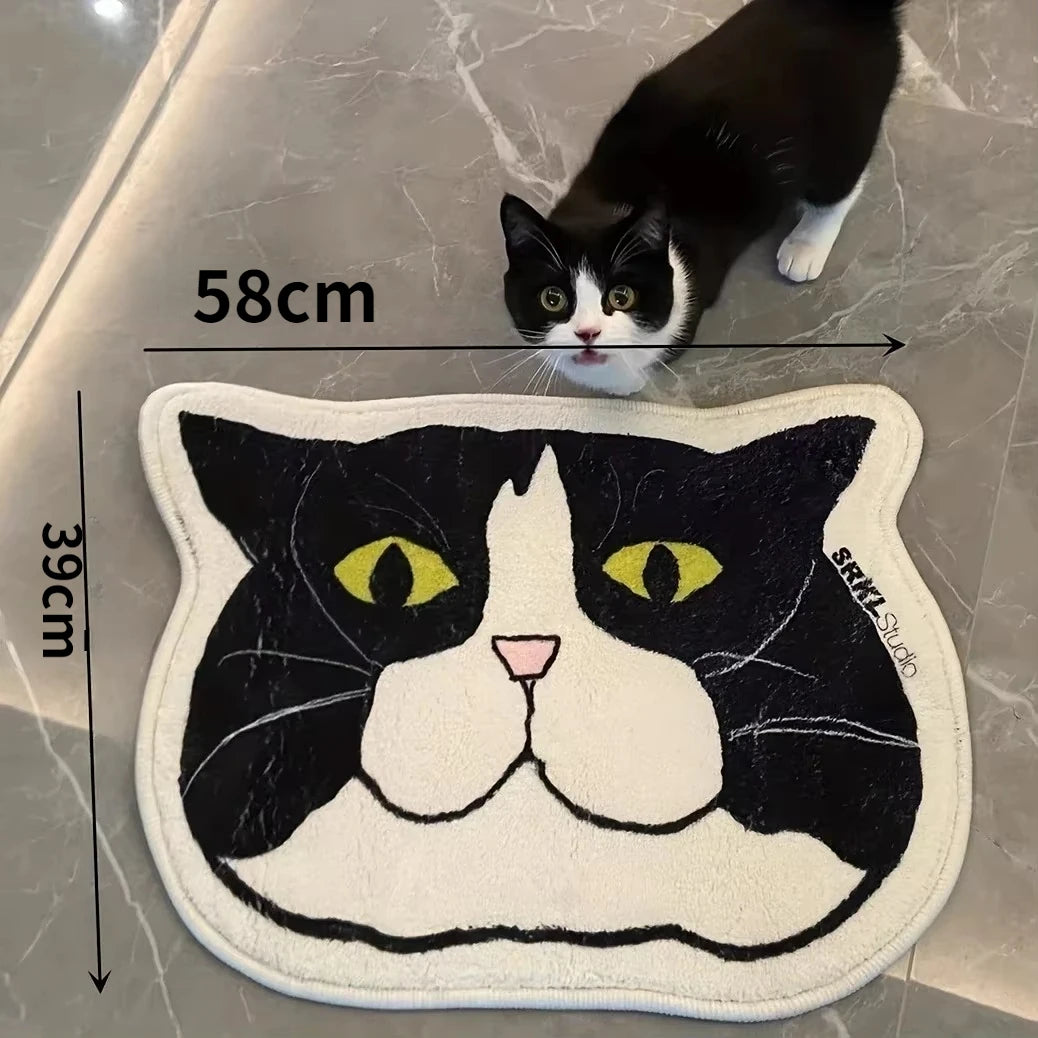 Cat-Themed Anti-Slip Floor Mat – Waterproof & Stain Resistant