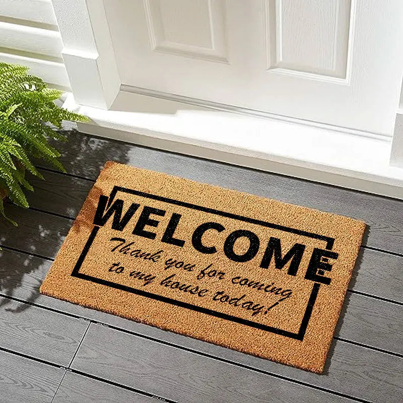 VIKAMA Anti-Moisture Coconut Palm Floor Mat, Anti-Slip Entrance Welcome Mat, Kitchen Balcony Carpet, Home Decoration