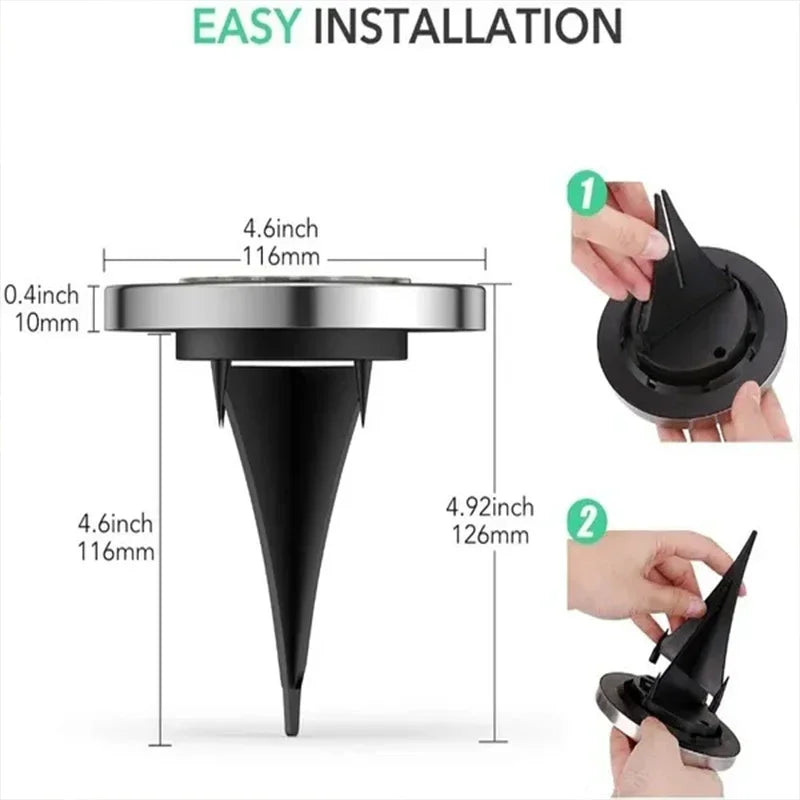 Solar Underground Disk Lights – Outdoor LED Ground Lights (1 / 4 / 8 Pack)