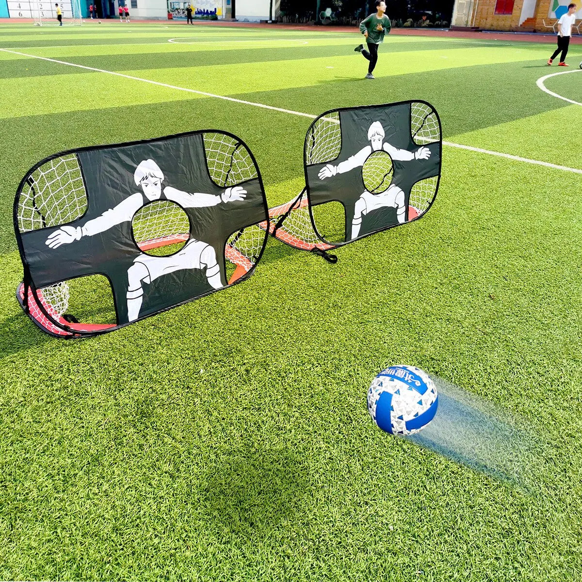 Foldable Football Goal – Nylon Soccer Target Net for Kids & Adults