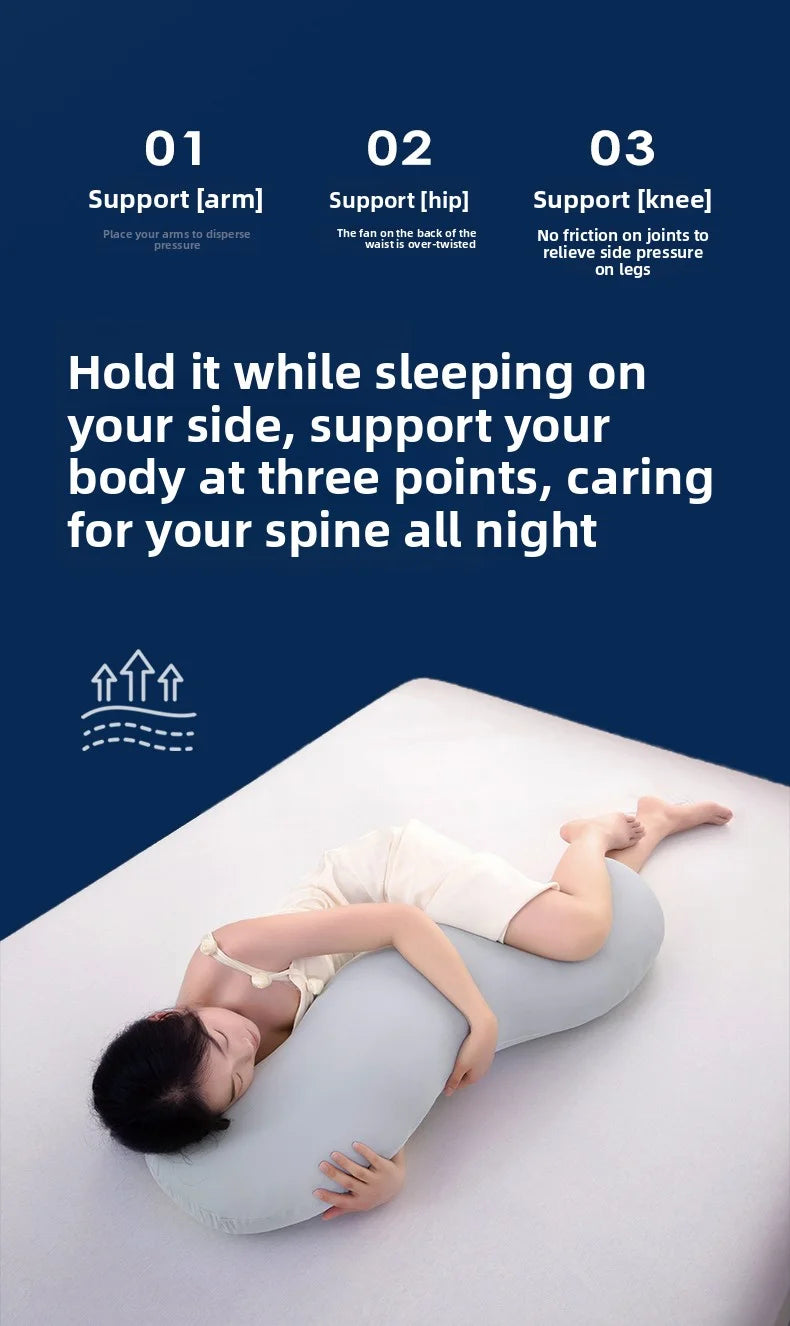 Ergonomic Double Wave Curve Side Sleeper Pillow for Comfortable Sleeping Supportive Pillow