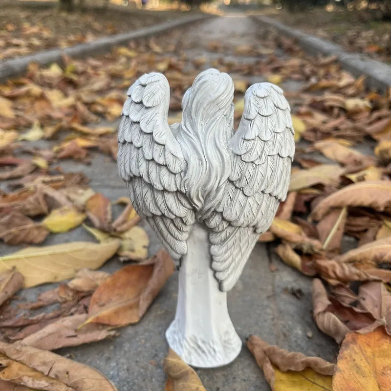 1Pcs Resin Gardening Ornaments Garden Sculpture Angel Decoration Atmosphere Angel Prayer Home High-end Elegance