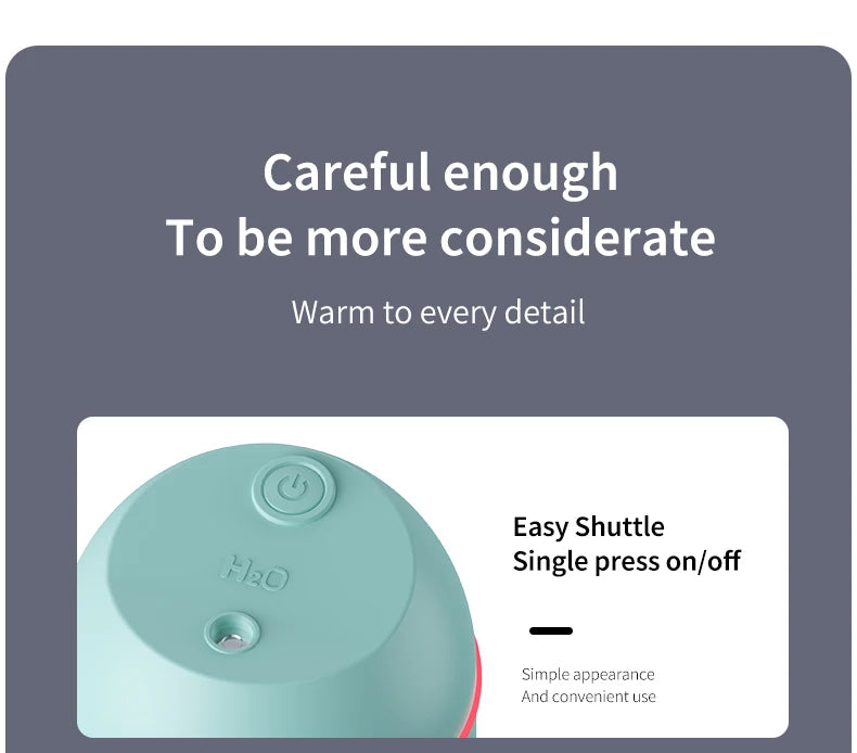 200ML Air Mini Humidifier Portable USB Aroma Essential Oil Diffuser Car Purifier Mist Maker LED Lamp Lighting For Home Bedroom