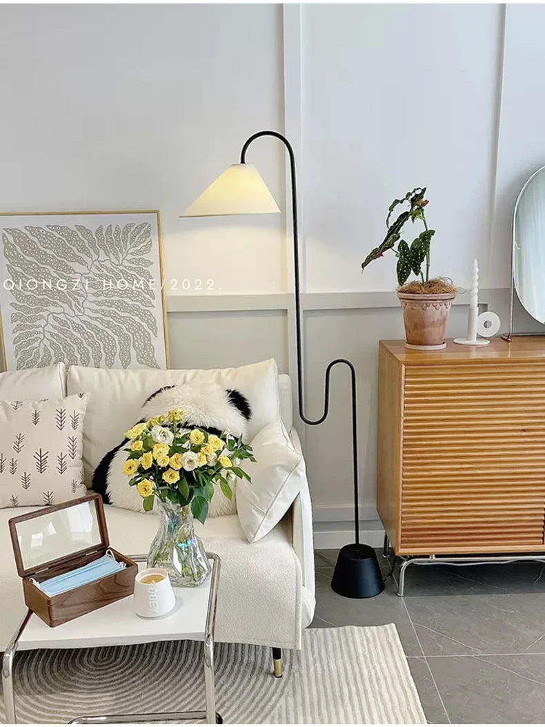 Middle Century Floor Lamp Unique Led Living Room Corner Lamp For Villa Bedroom Bedside Home Decor Simple Safa Side Reading Light