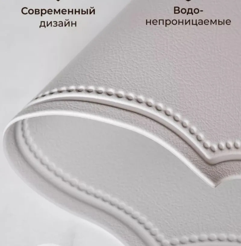 2pcs Oval Shaped Placemat Faux Leather Table Pad Luxury Place Mat Tableware Cafe Pad Kitchen Accessories Grey