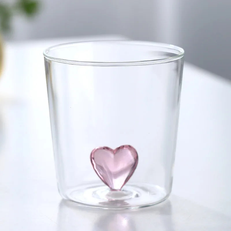 3D Creative Handmade Bubble Glass Cup Three-Dimensional Animal Plant Shape Coffee Milk Drink Cute Transparent Glass Cup,Gift