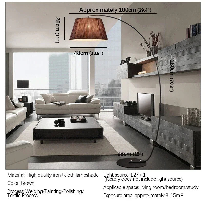 OULALA Nordic  Fishing Floor Lamp Modern Family Beside The Sofa LED Decorative Standing Light