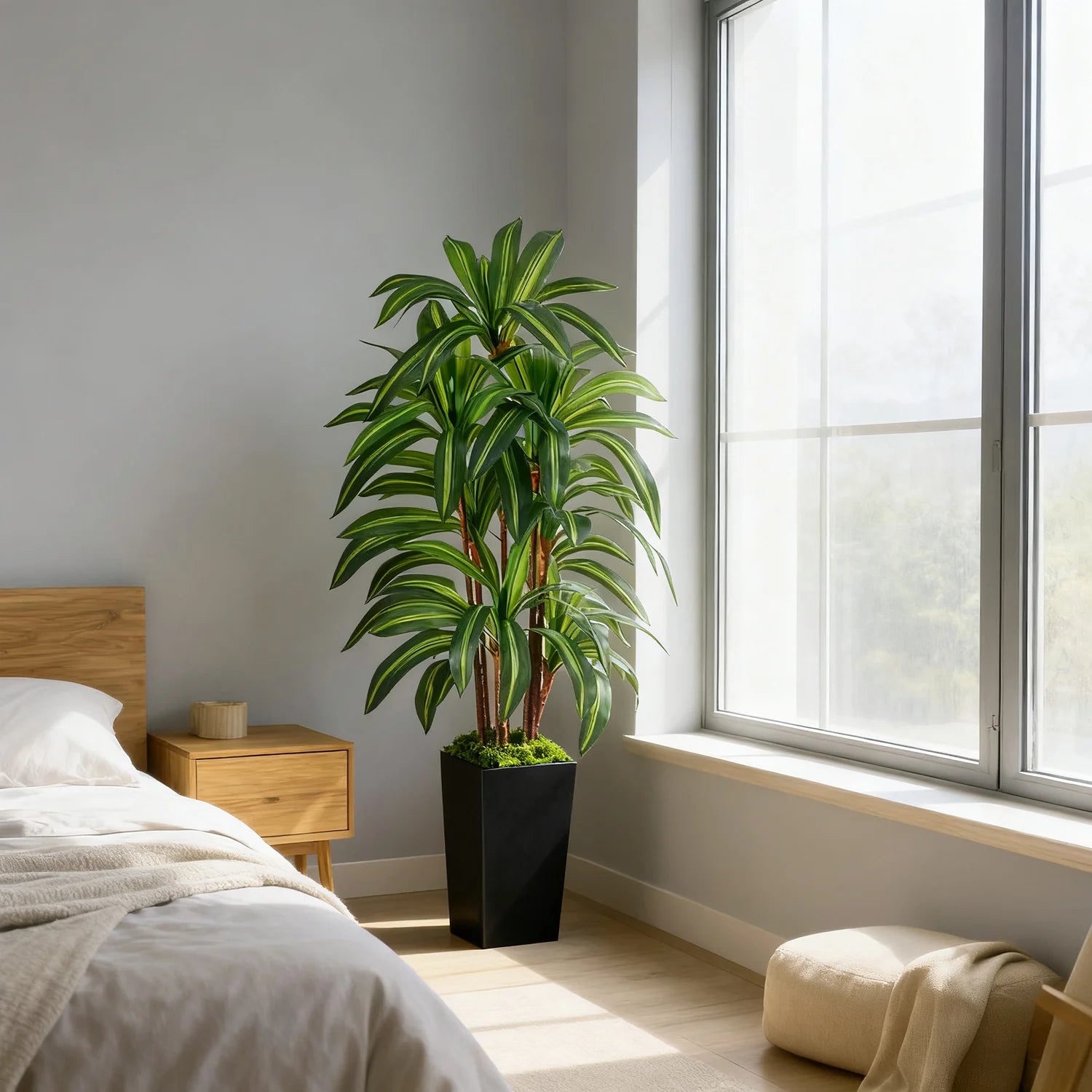 5 feet artificial Brazilian tree with potted artificial tree with artificial plant greening fake tree suitable for home use