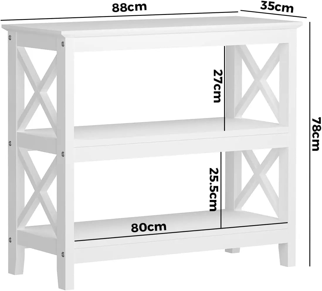 Hall Table 3-Tier Wooden Console Table