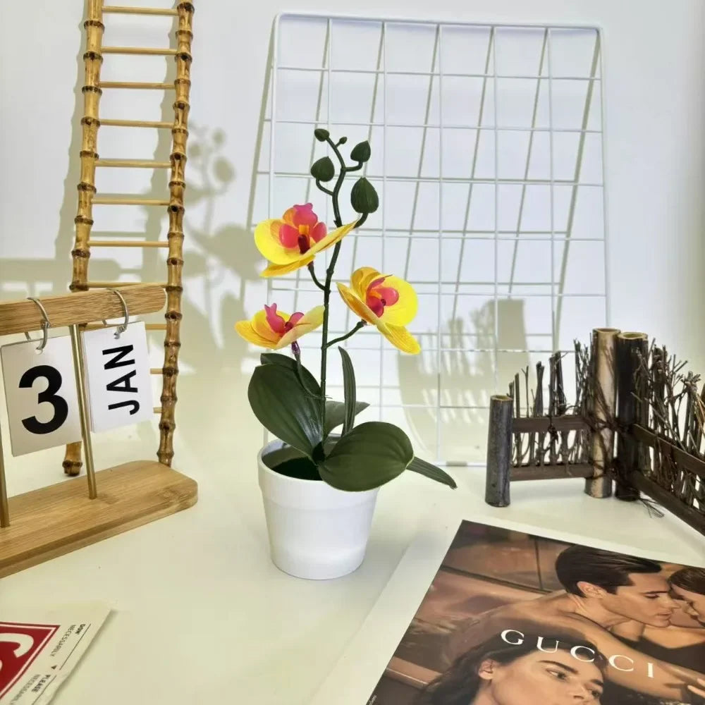 Creative 26cm Simulated  Orchid DIY Gifts Artificial Flower Bonsai Faux Flowers for Home Wedding Decor