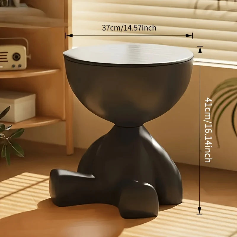 Bedside Table, Home Sofa Edge, Circular Coffee Table, Mini Bedside Table with Storage Space, Suitable for Small Space Decoration