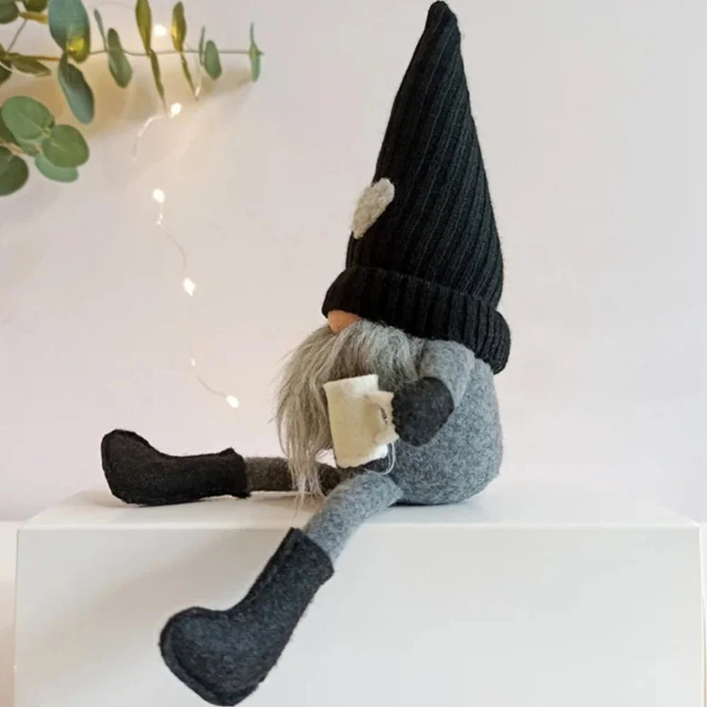 Coffee Gnome Dolls Plush Knitted Love Faceless Doll Christmas Farmhouse Kitchen Coffee Bar Decorations