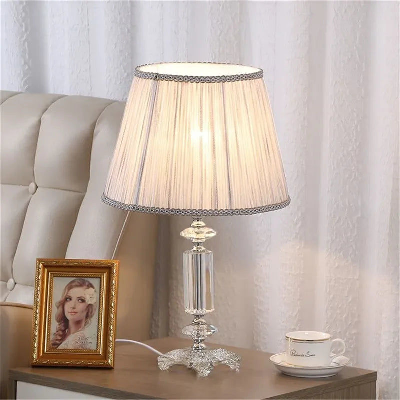 Luxury Crystal Table Lamp  Fashion Modern Living Room Bedroom Study Villa Hotel Home Decoration Lightled lamp led lamp