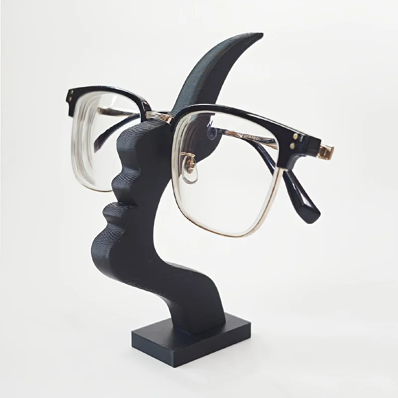 1pc Unique Curved Eyeglass Holder Stand Secure & Artistic Storage Solution Elevate Desk or Nightstand Decor Practical Minimalist