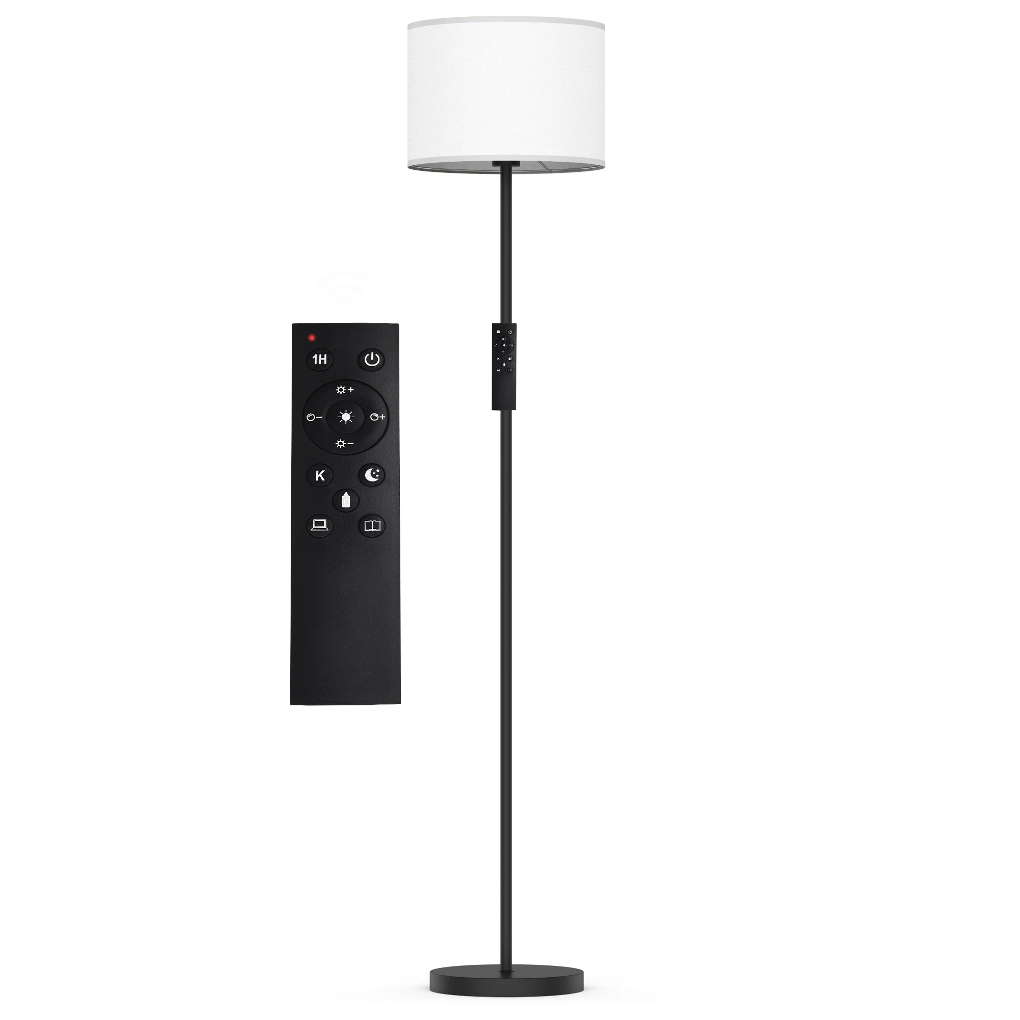 61.5'' Traditional Floor Lamp with Remote Control and Bulb Included