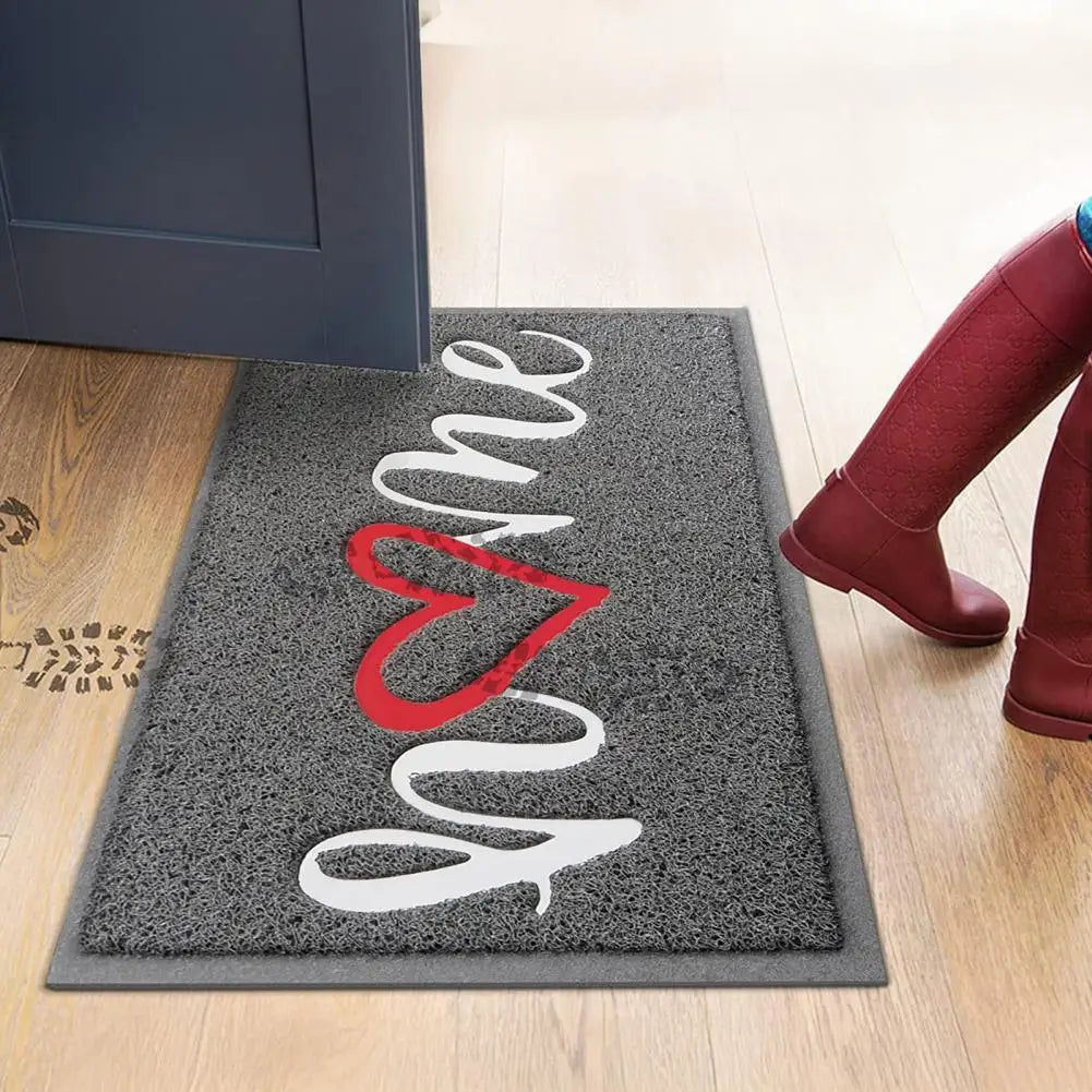 Hello Print Entrance Floor Mat – Washable Non-Slip Doormat for Home Entryway & Indoor Use