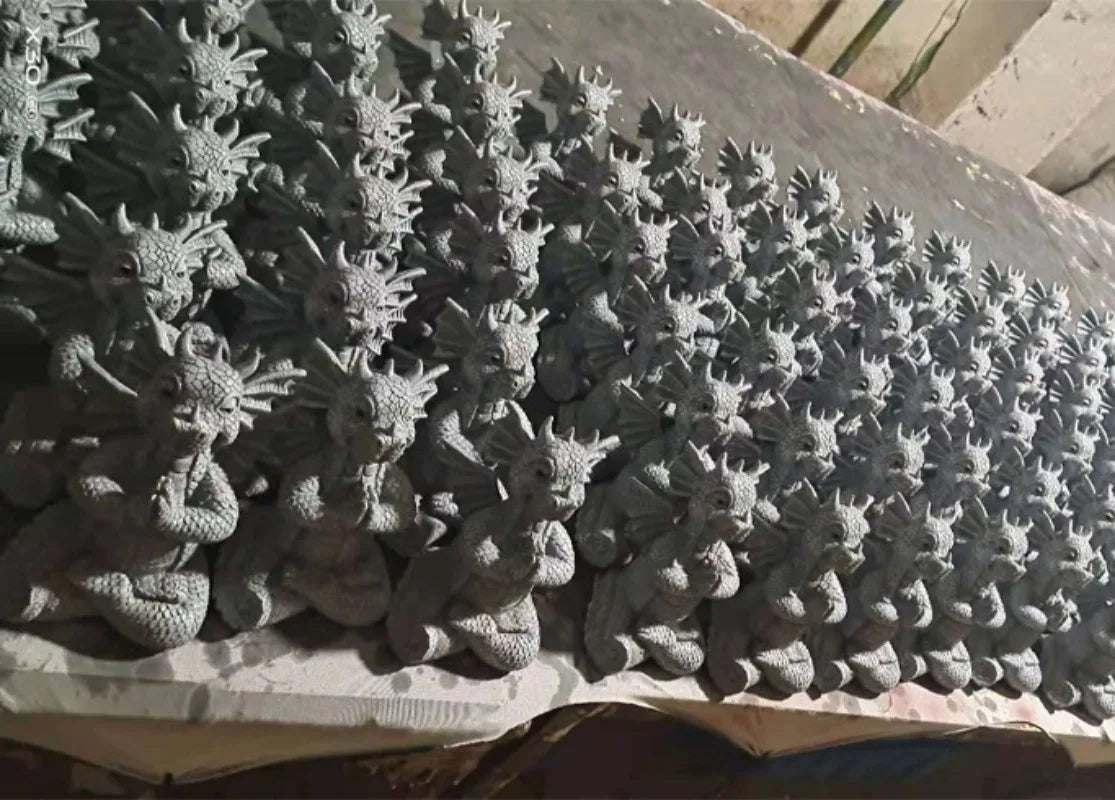 Garden Meditation Chan Long Resin Statue Outdoor Garden Creative Meditation Dragon Decorative Resin Crafts Ornament