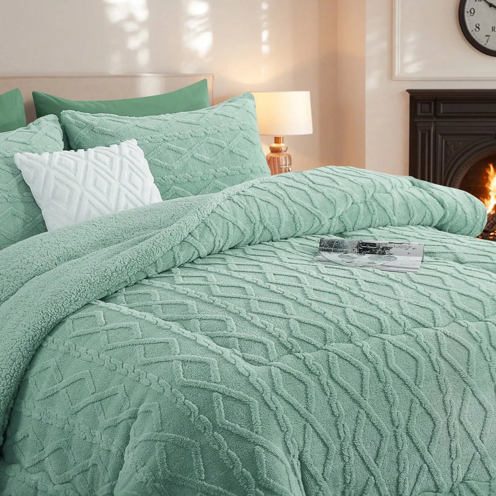 1pc Thick Ultra-Soft Taffeta Comforter - Warm & Cozy Winter Quilt, Breathable Fluffy Plush Double Sided Velvet Blanket,Washable