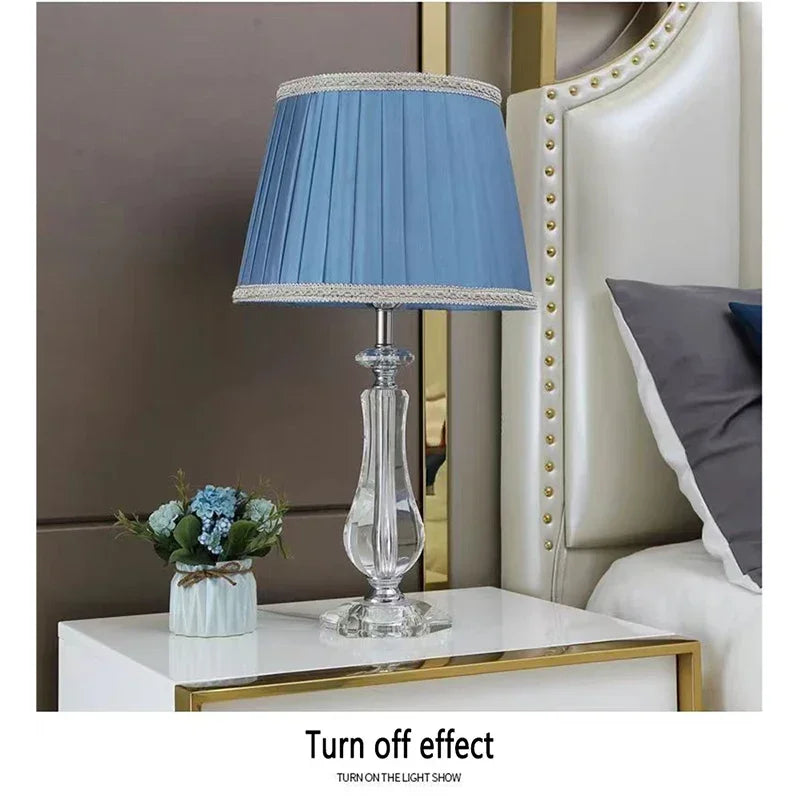 Contemporary Crystal Table Lamp Luxurious Living Room Bedroom Study LED Originality Bedside Desk Light
