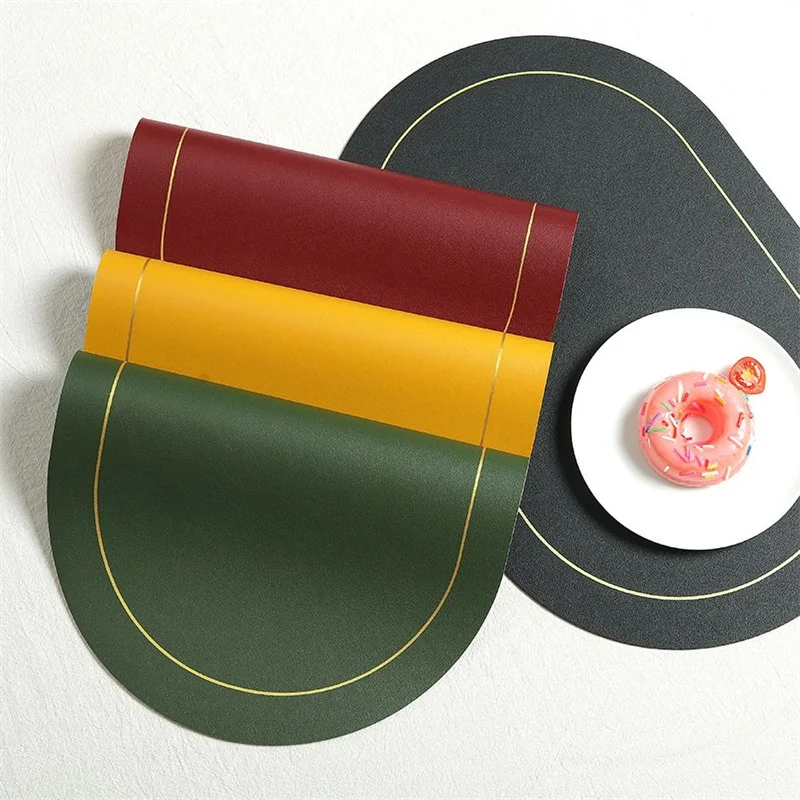 Creative Shapes Placemats,Double-Sided Design Coffee Tea Mat,Nordic Style Kitchen Dining Decor Place Mats,Tableware Pad