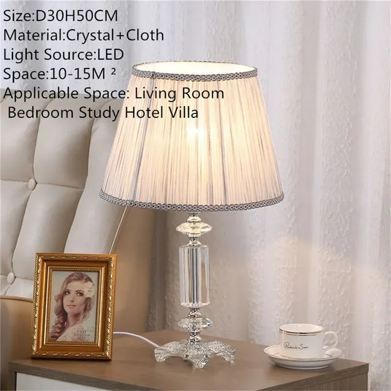 Luxury Crystal Table Lamp  Fashion Modern Living Room Bedroom Study Villa Hotel Home Decoration Lightled lamp led lamp