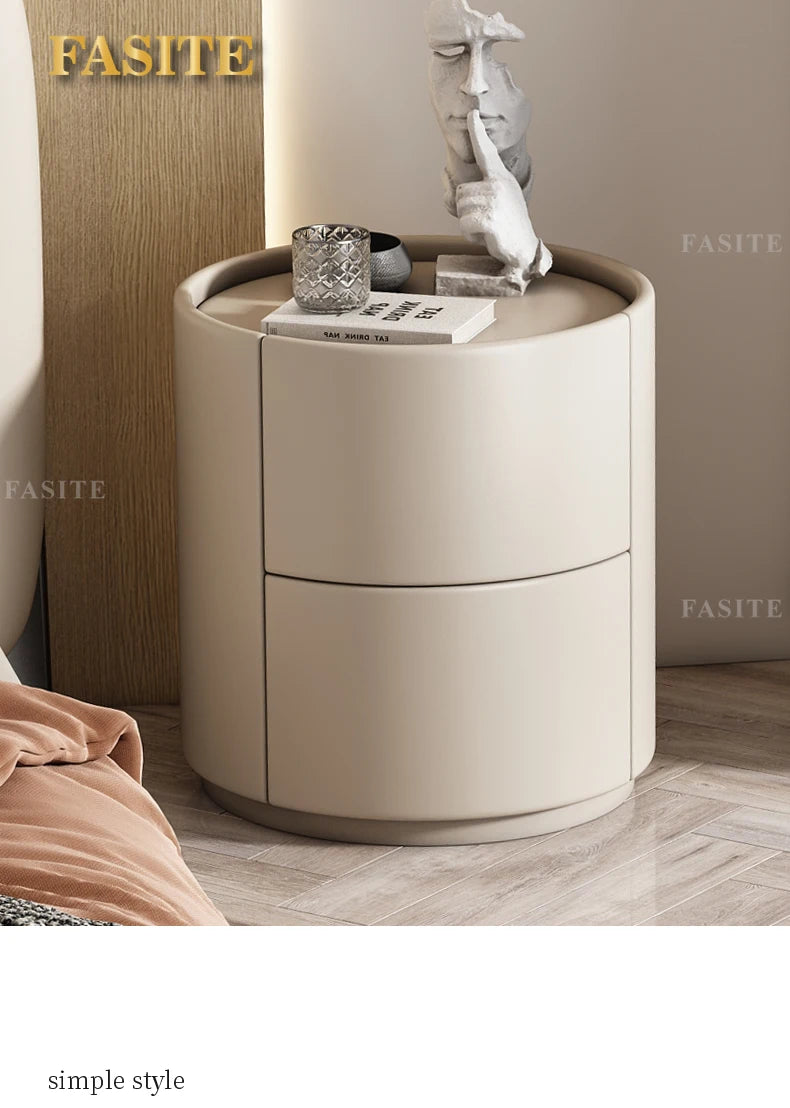 White Nordic Night Table Minimalist Circular Cute Cheap Bedside Table Luxury Italian Aesthetic Mesitas De Noche Home Furniture