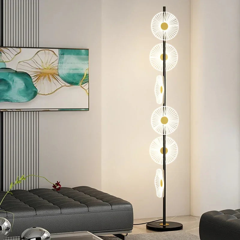 SAMAN Nordic Floor Lamp Modern Art Family Iiving Room Bedroom Creativity LED  Decorative Standing Light