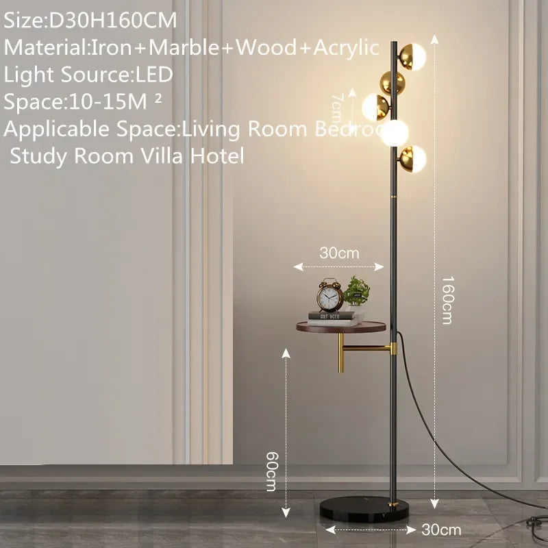 ASHER Contemporary Floor Lamp Luxury Living Room Bedroom Study Villa Hotel LED Fashion Creativity Decorative Standing Light