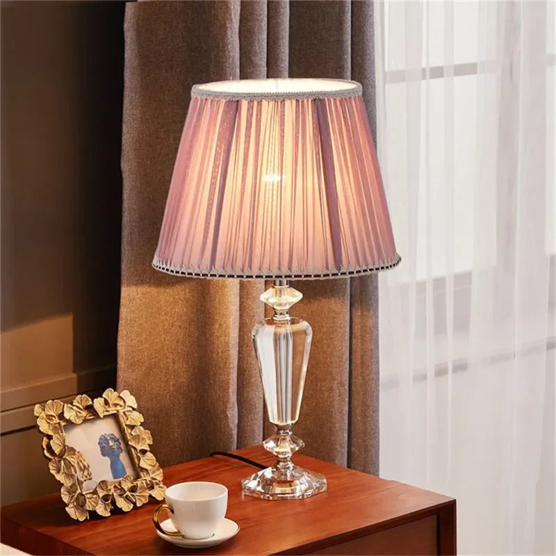 Luxury Crystal Table Lamp  Fashion Modern Living Room Bedroom Study Villa Hotel Home Decoration Lightled lamp led lamp