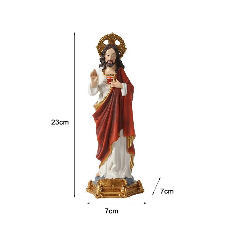 1Pc 20/30cm Religious Jesus Sanctification Figurine Decoration Resin Crafts Church Supplies Religioso Statues Sculptures Home