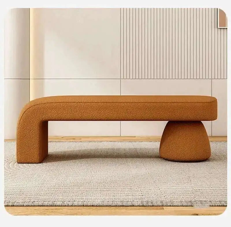 Nordic Shoe Changing Stool – Bedroom End-of-Bed Ottoman Bench