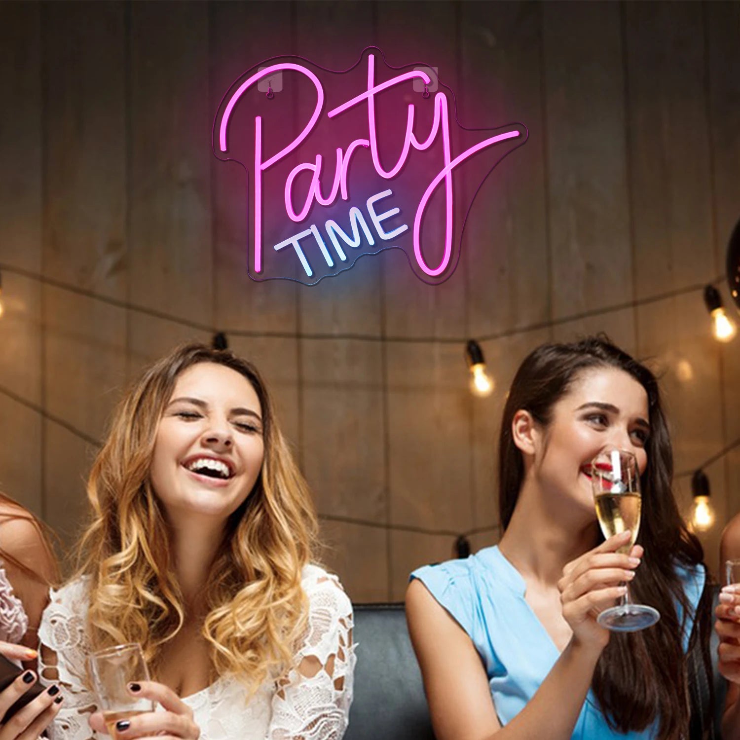 Party Time Neon Sign USB Powered Led Light Up Sign Home Room Decor For Party Bar Birthday Festival Pink Art Wall Decor