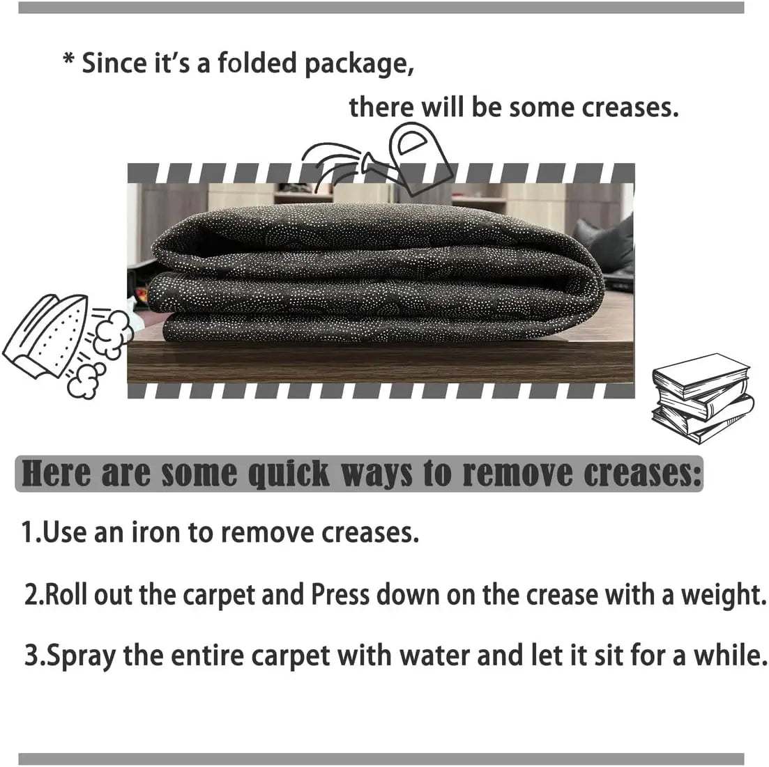 VIKAMA Tiger-Patterned Carpet, Soft Imitation Cashmere Carpet, Warm Bedroom Bedside Rug, Living Room Floor Mat, Home Decoration