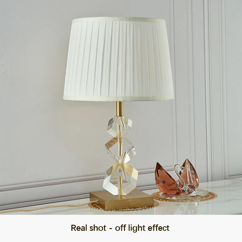 Modern Crystal LED Table Lamp Simple Luxurious Creative for Home Decor Living Room Bedroom Bedside Decorative Table Lighting