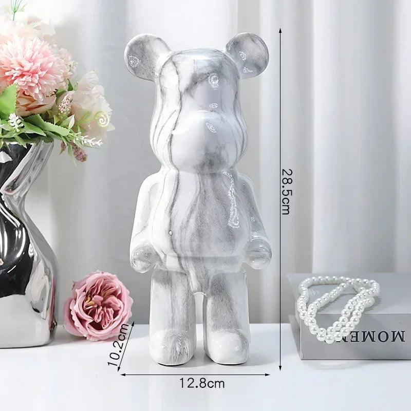 Aesthetic Bear Figure Resin Nordic Bear Statue Figurine Sculpture Luxury Livingroom Decoration Home Ornament Desk Accessories