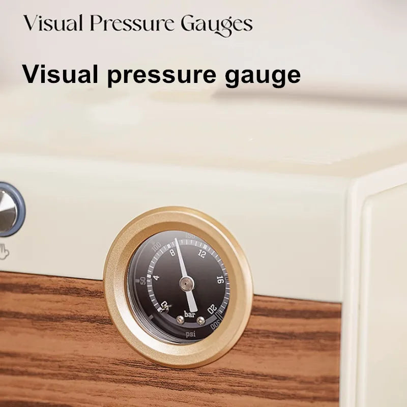 Stainless Steel Italian Semi-Automatic Espresso Machine with Steam Milk Frother