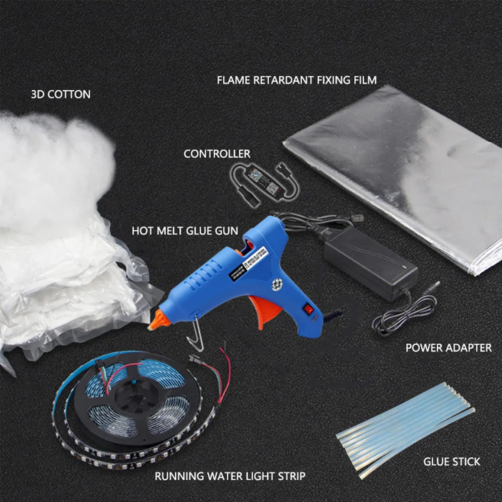 DIY Thunder Cloud Light Strip with APP & Remote control, LED Cotton Cloud Ceiling Lightfor Bedroom Gaming Room Decor