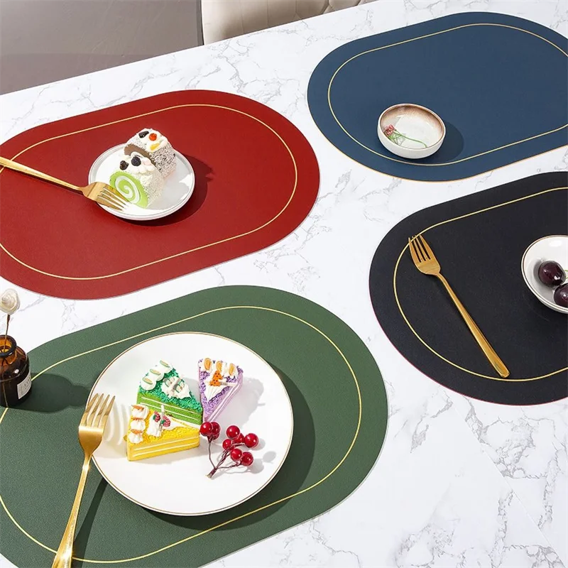 Creative Shapes Placemats,Double-Sided Design Coffee Tea Mat,Nordic Style Kitchen Dining Decor Place Mats,Tableware Pad