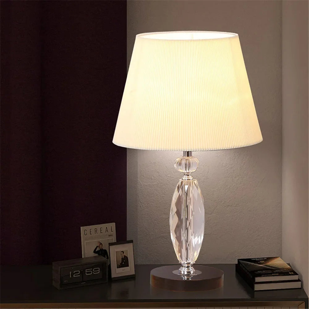 Nordic Modern Crystal Table Lamp LED Luxury Living Room Bedroom Study Villa Hotel Home Decoration Light