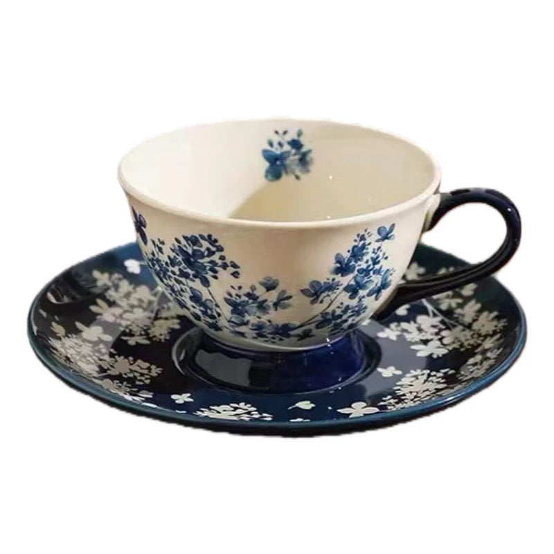 Ceramic Coffee Cup Set with Saucers  Tea  Breakfast Mug Gift Box